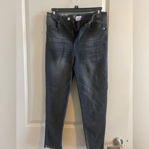 Skinny black wash ankle jeans
